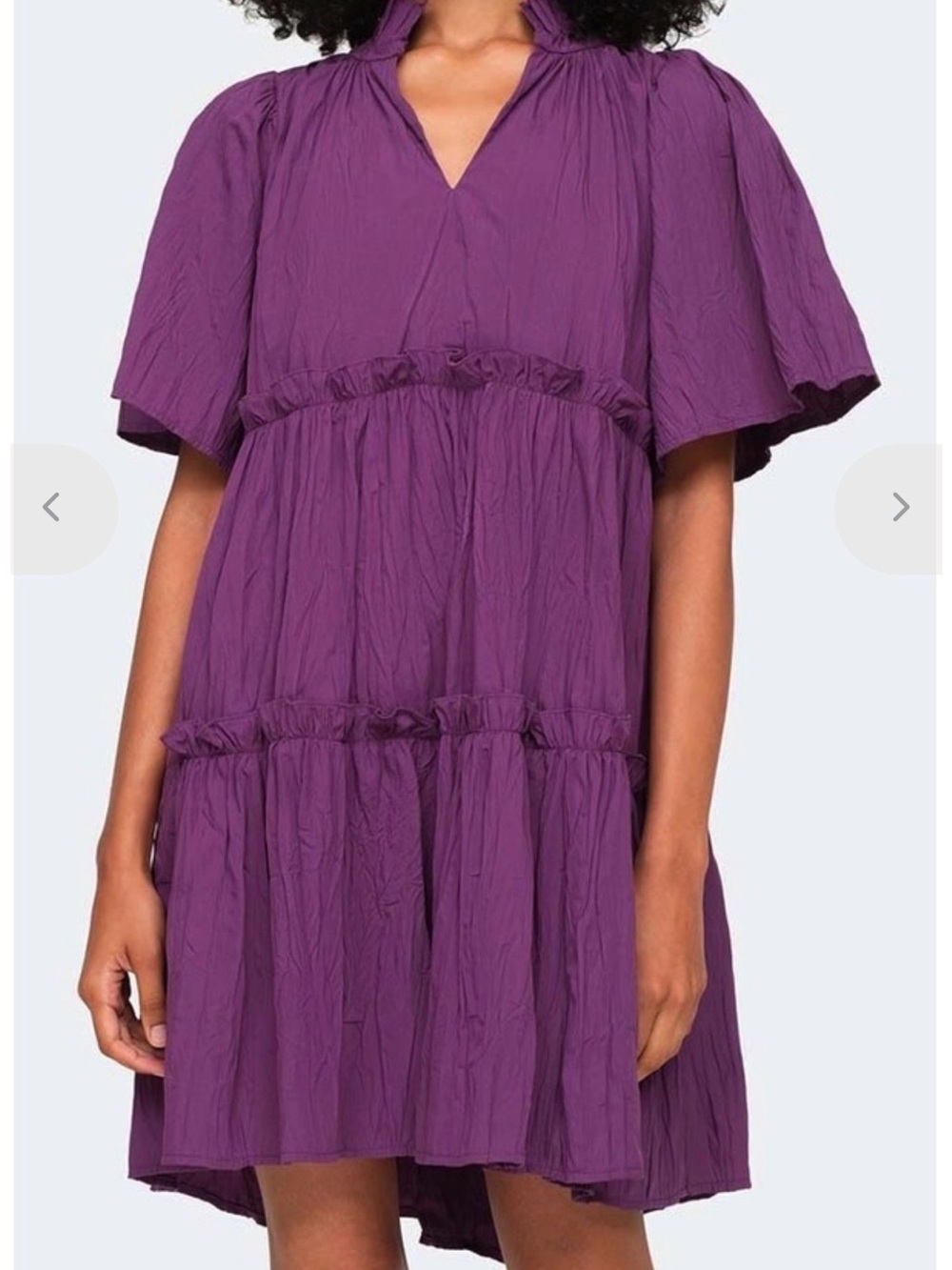 Sea New York Tivoli Purple Tiered Ruffle Mini Dress